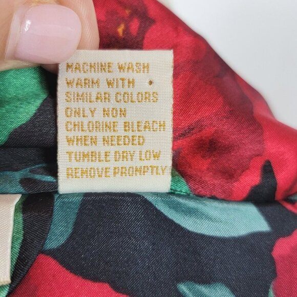 Vintage Victorias Secret Kimono Womens OS Red Floral Satin Robe Y2K 90s Romantic - Picture 5 of 13